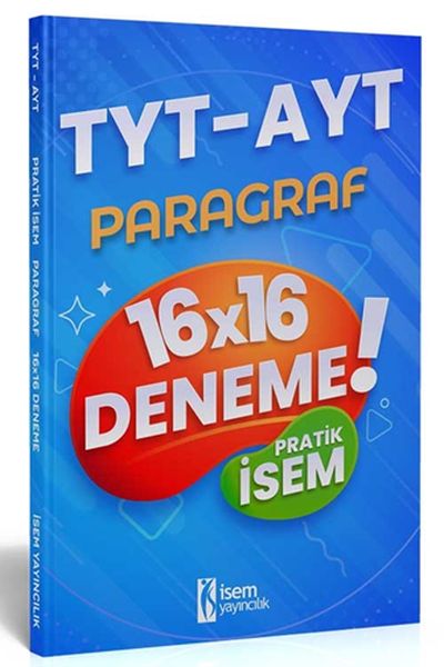 TYT AYT Pratik İsem Paragraf 16x16 Deneme