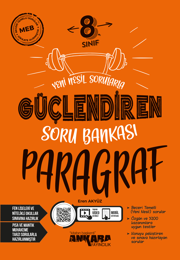 Ankara 8. Sınıf Paragraf Güçlendiren Soru Bankası