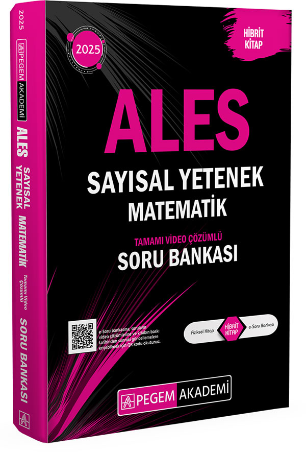 Pegem 2025 ALES Matematik Sayısal Yetenek Tamamı Video Çözümlü Soru Bankası