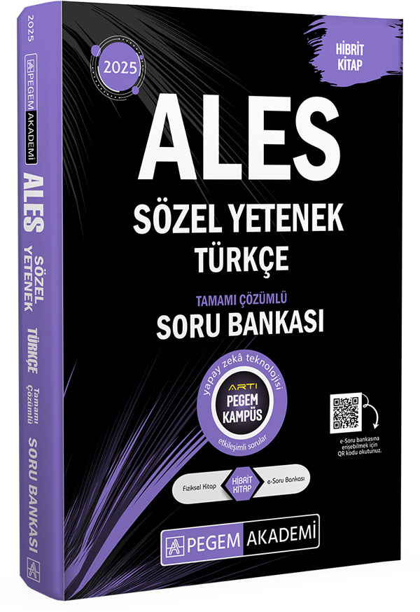 Pegem 2025 ALES Türkçe Sözel Mantık Tamamı Çözümlü Soru Bankası