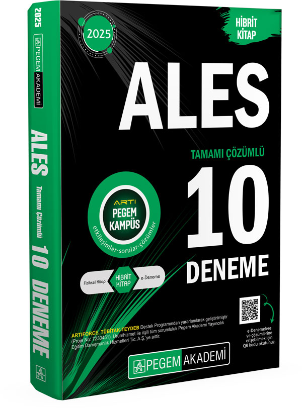 Pegem 2025 ALES Tamamı Çözümlü 10 Deneme