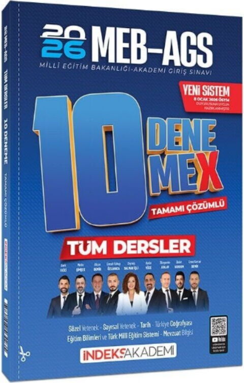 İndeks Akademi 2026 MEB-AGS Tamamı Çözümlü 10 Deneme