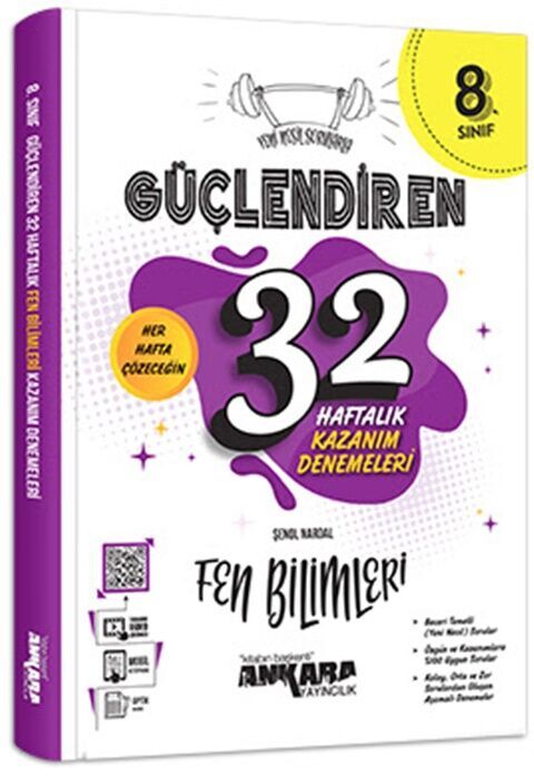 2027 LGS Ankara Yayıncılık 8. Sınıf Fen Bilimleri Güçlendiren 32 Haftalık Kazanım Denemeleri