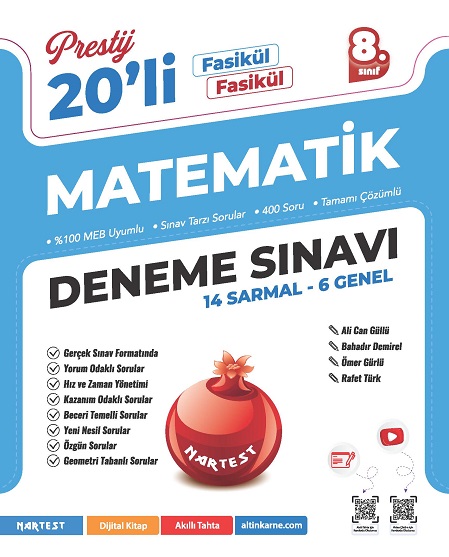 2027 LGS Nartest 8. Sınıf Prestij Matematik 20 Deneme Sınavı
