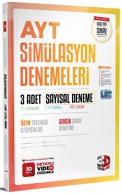 3D Yayınları 2027 AYT Sayısal 3 lü Simülasyon Genel Deneme
